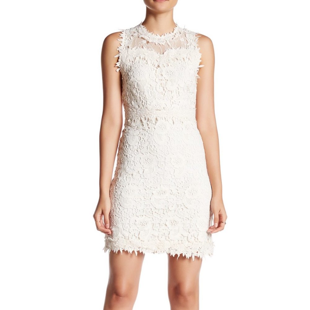 Romeo Juliet Couture Sleeveless Lace Dress Cream S